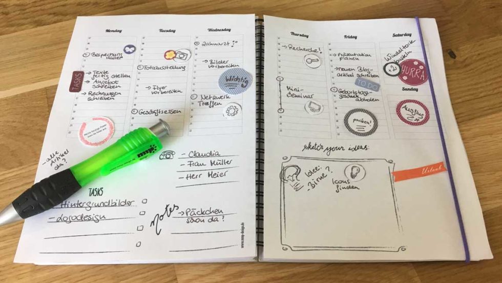 Motzen Sie Ihren Kalender/Planer mit Trennblättern und To-Do Listen auf!